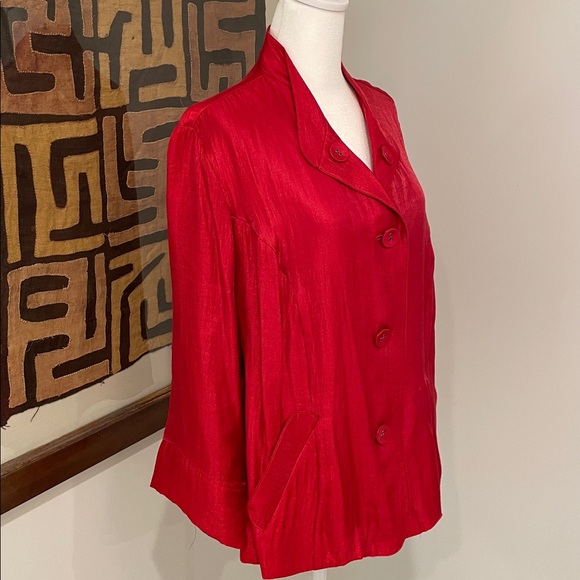 Ruby Rd. Shimmering Red Jacket - Picture 2 of 9